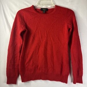 Charter Club 100% Cashmere Sweater Women's Petite Small Luxury Red